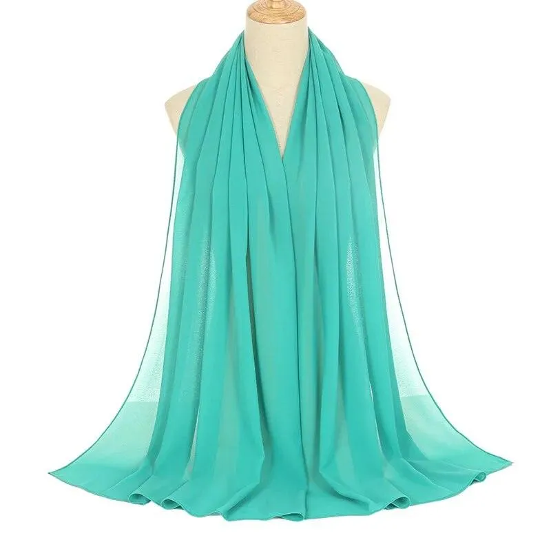 Islamic Chiffon Hijab Scarf Head Wrap for Muslim Women