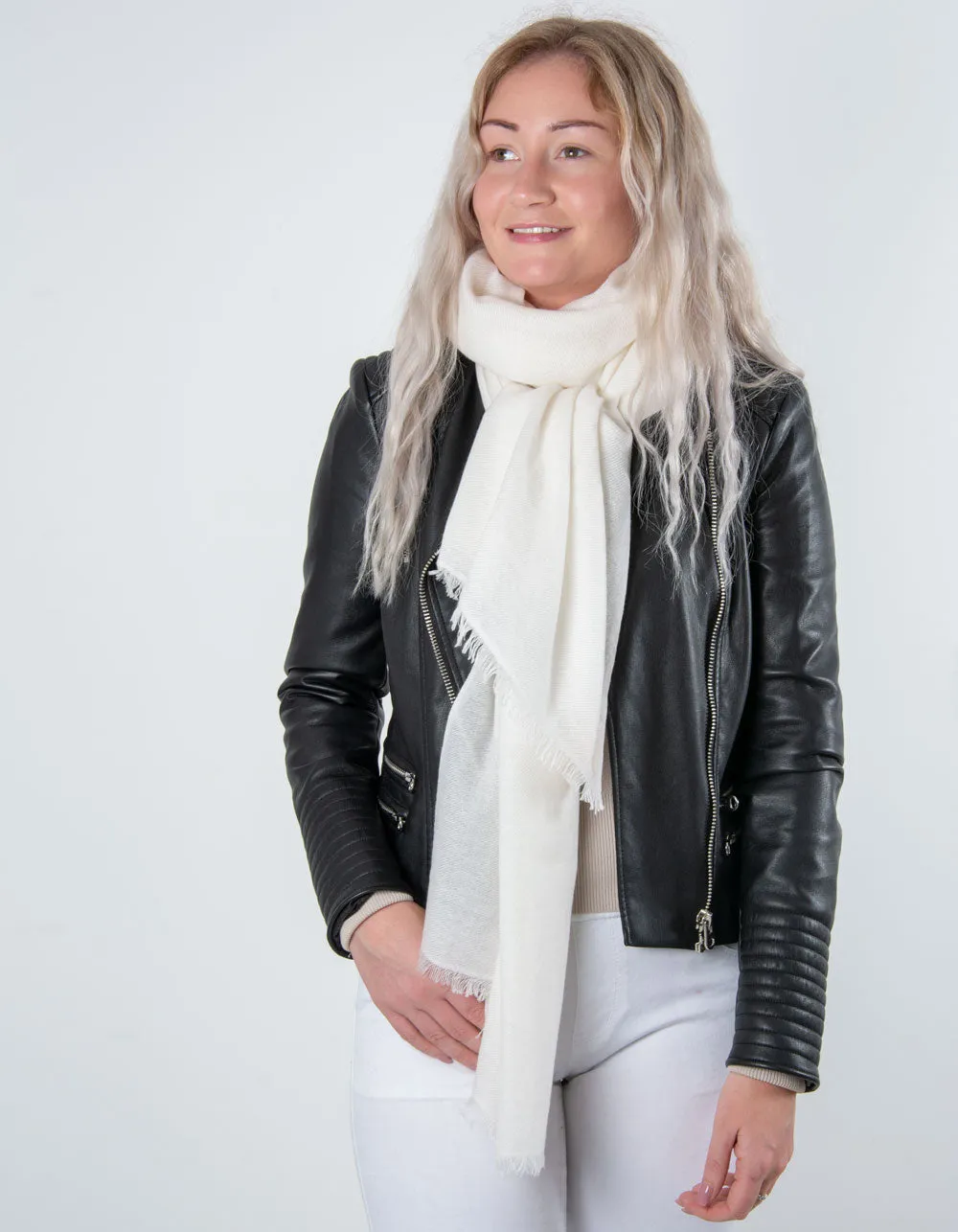 Ivory Cashmere Scarf