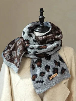 Keep Warm Leopard Scarf