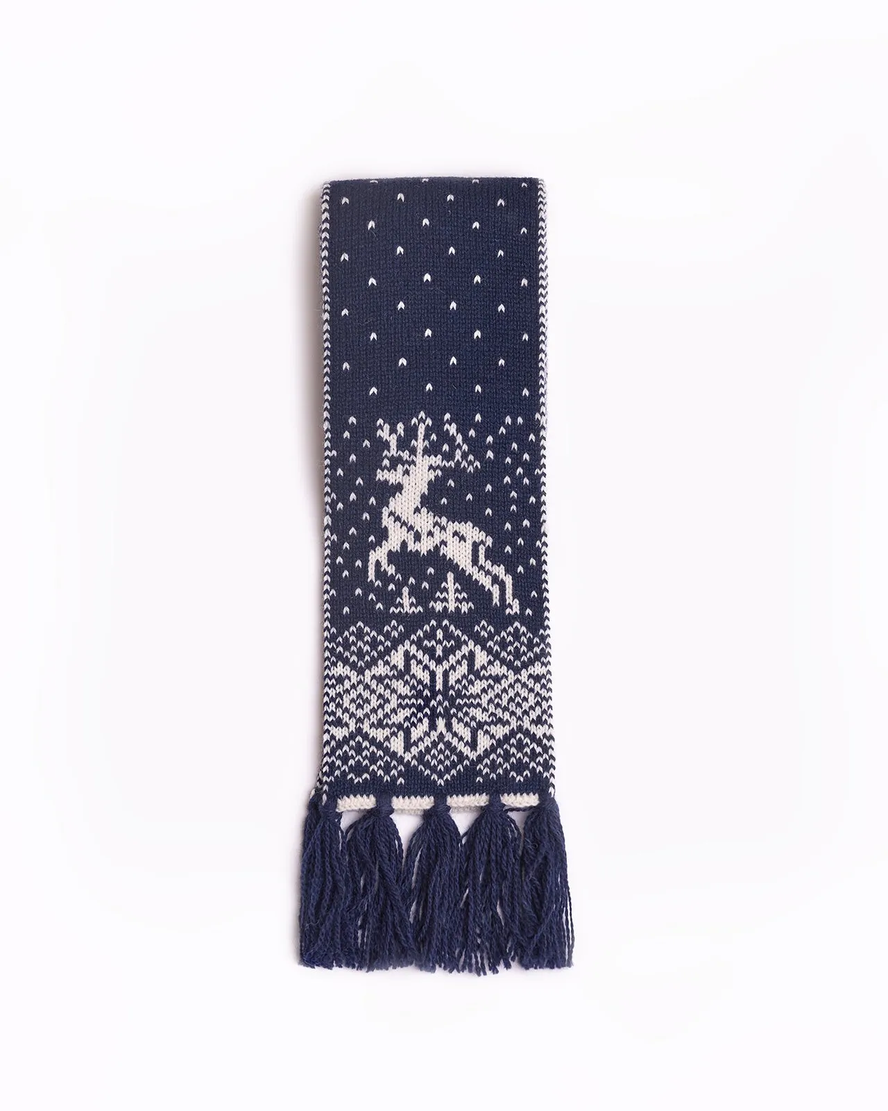 Kid's scarf with reindeers