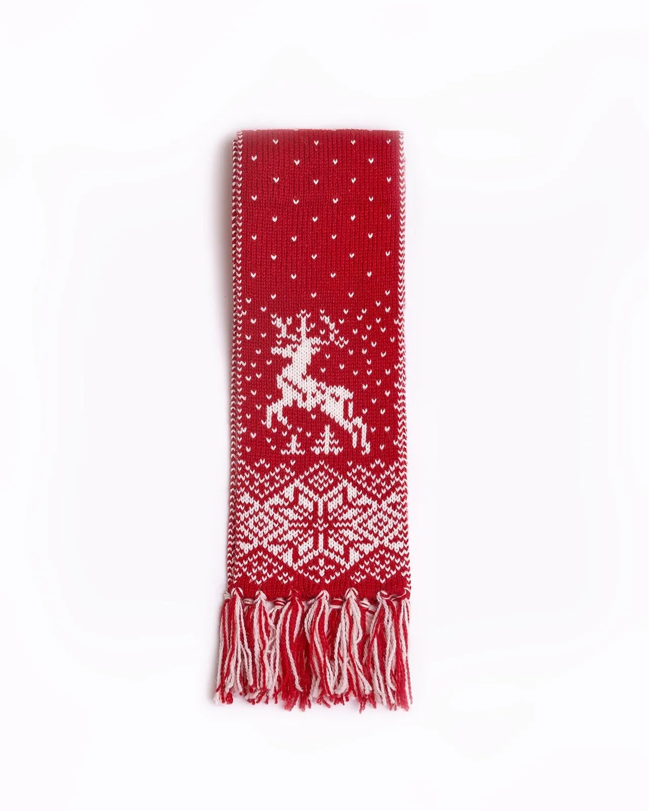 Kid's scarf with reindeers