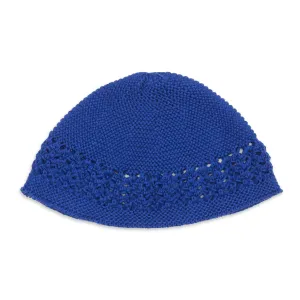 Knit Skull Cap - Royal Blue Cotton