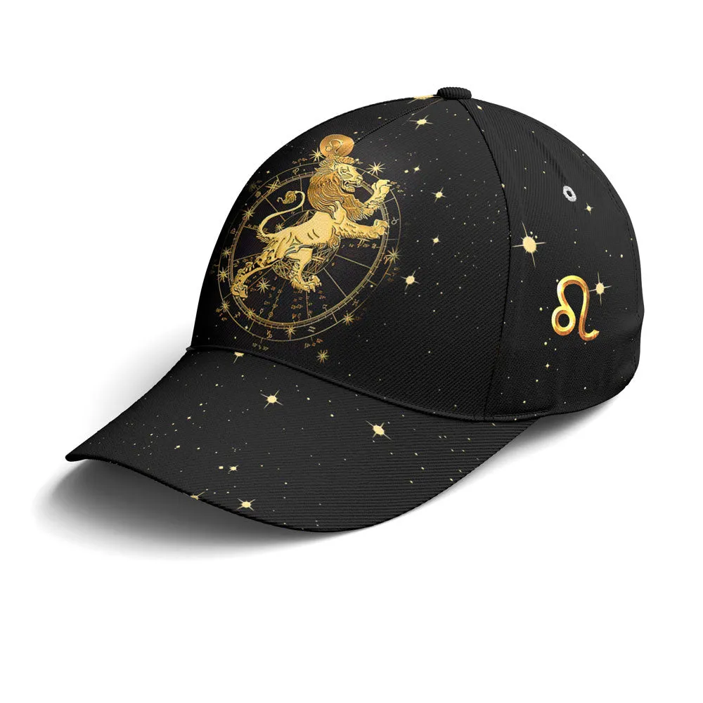 Leo Zodiac Golden Baseball Cap Coolspod