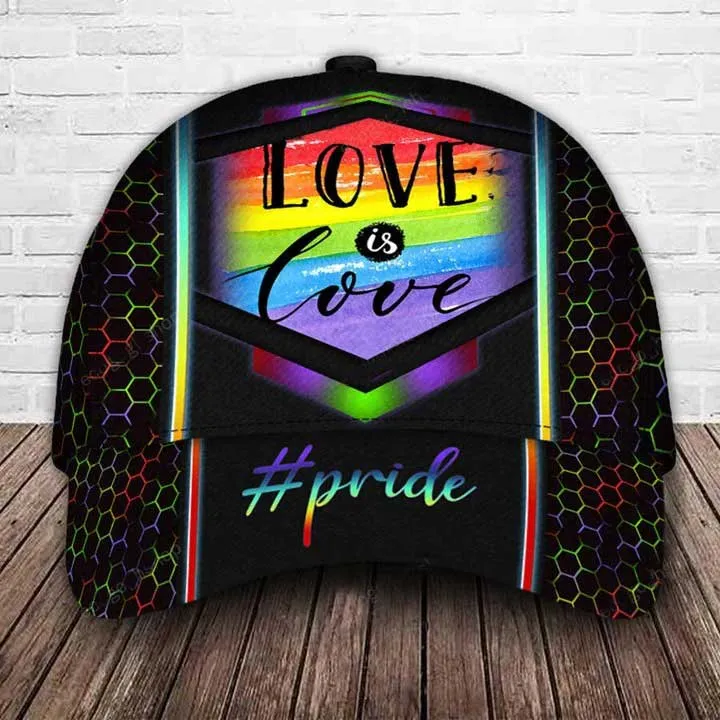 LGBT Pride Classic Cap, Love Is Love Pride Baseball Cap For Gaymer, Ally Support LGBT Cap