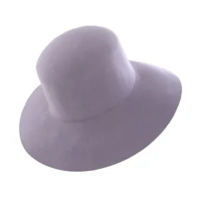 Light Grey Felt Floppy Hat