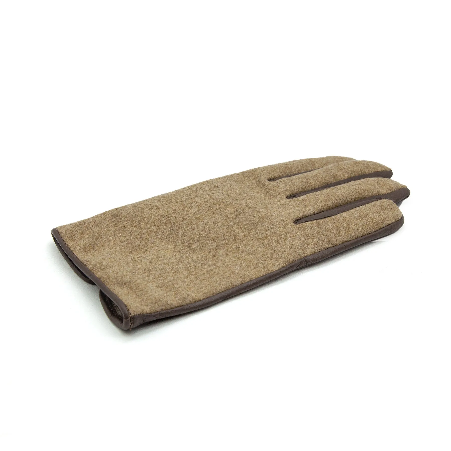 Men's mud nappa touch leather gloves and Holland&Sherry wool top