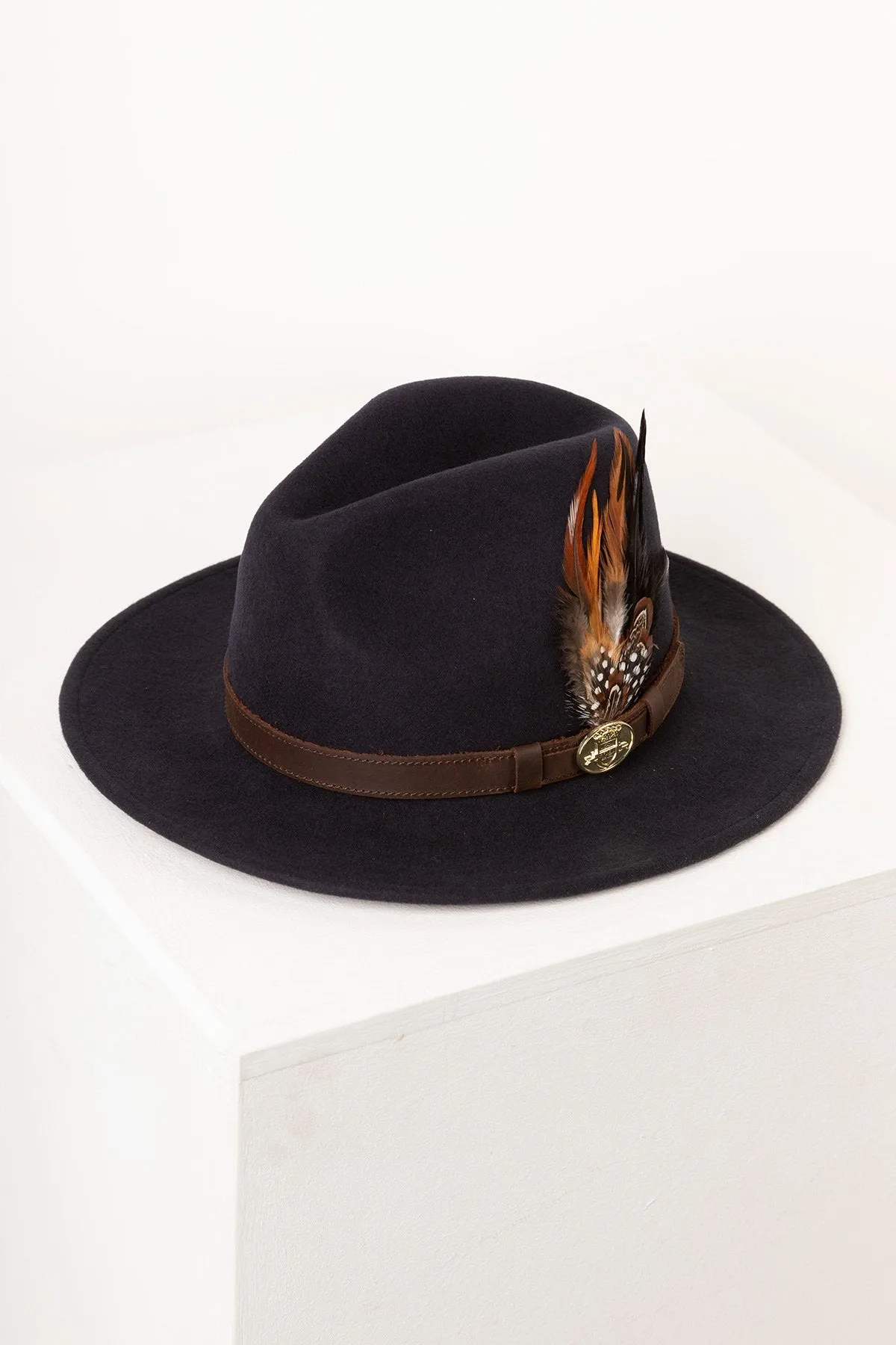 Men's Wool Fedora Hat With Feather - Danby