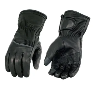 Milwaukee Leather MG7551 Men's Black Cowhide Leather Gauntlet