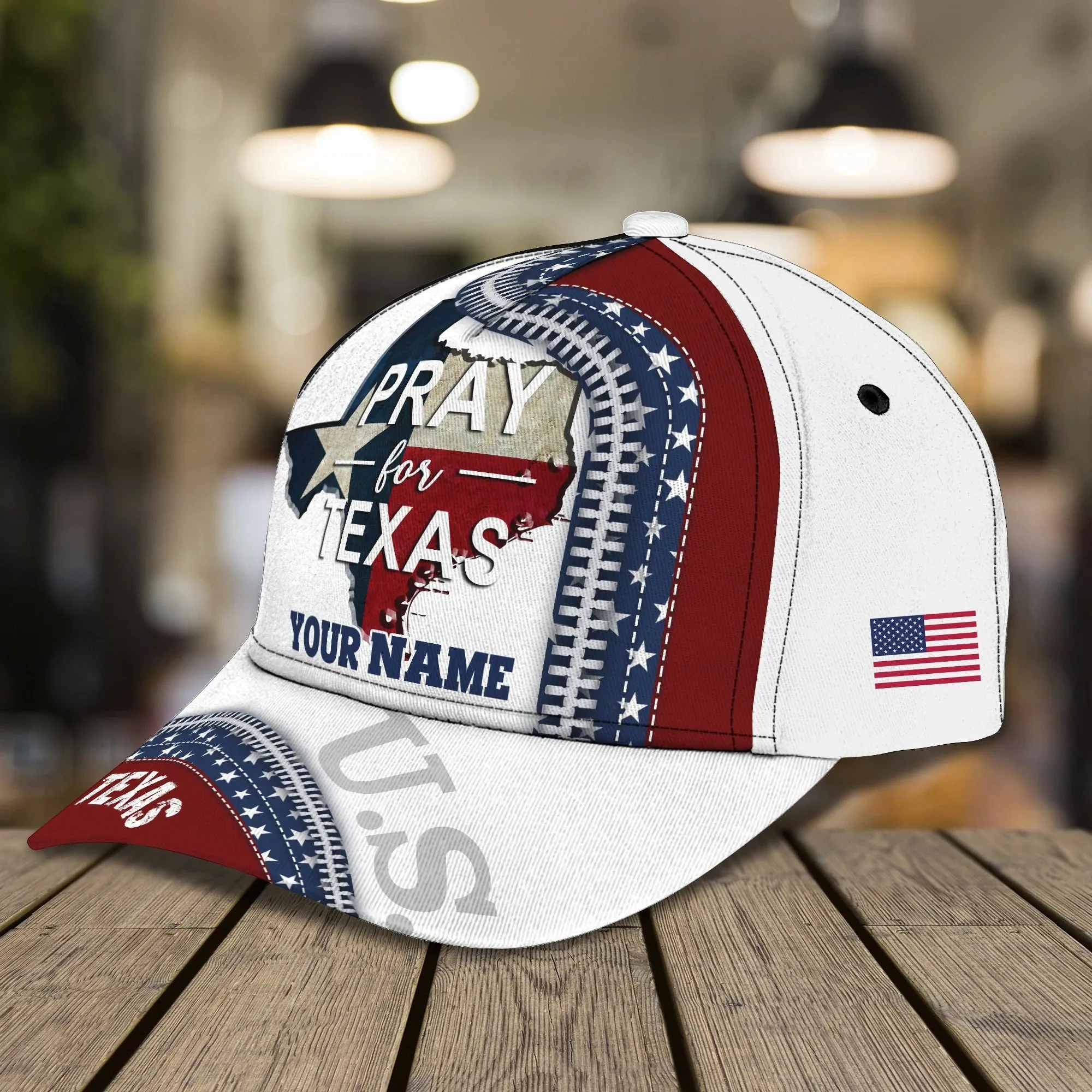 Personalized 3D All Over Print Texas Cap, Baseball Cap God Bless Texas, Pray For Texas Cap Hat