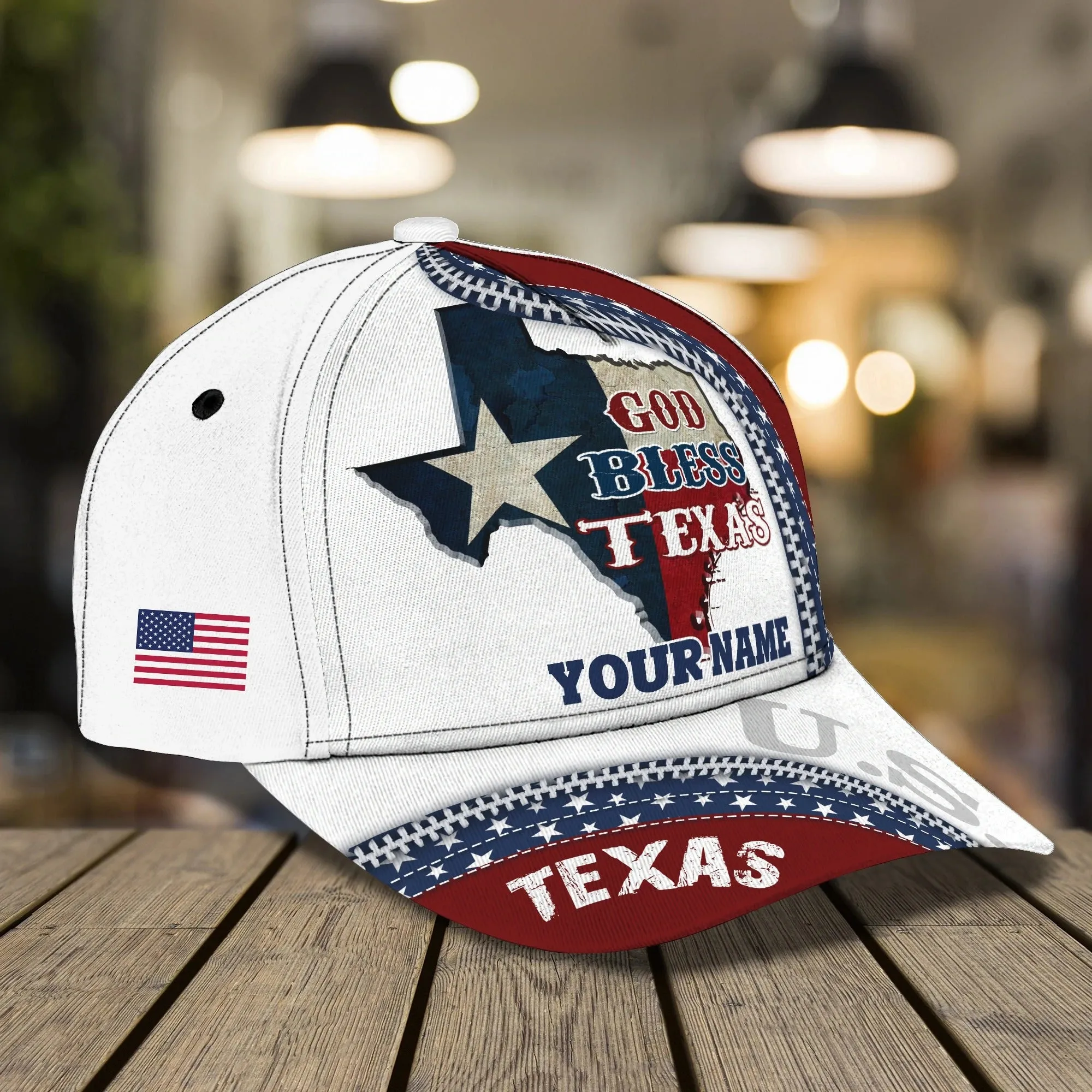 Personalized 3D All Over Print Texas Cap, Baseball Cap God Bless Texas, Pray For Texas Cap Hat