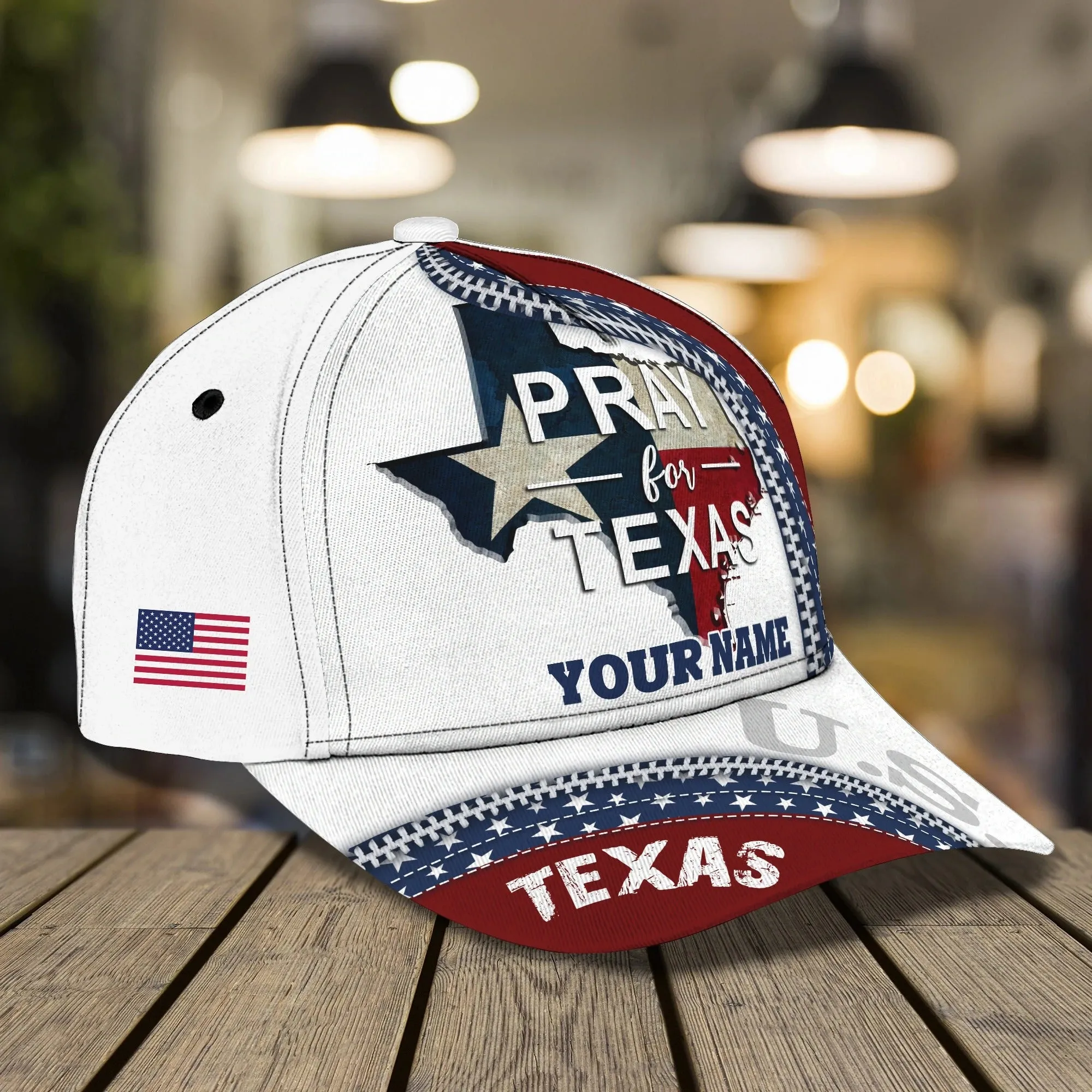 Personalized 3D All Over Print Texas Cap, Baseball Cap God Bless Texas, Pray For Texas Cap Hat