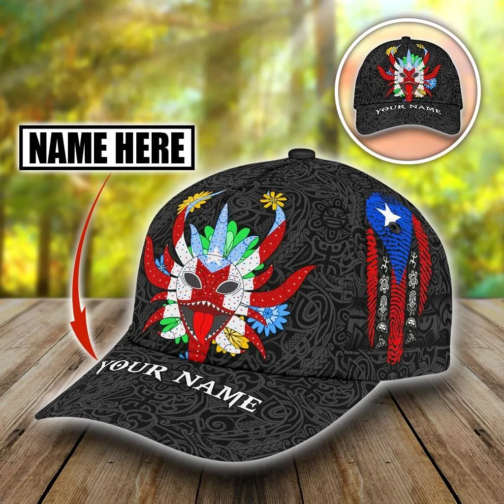 Personalized 3D all over Printed Puerto Rico Cap Hat, Puerto Rico Hat, Puerto Rican Gifts