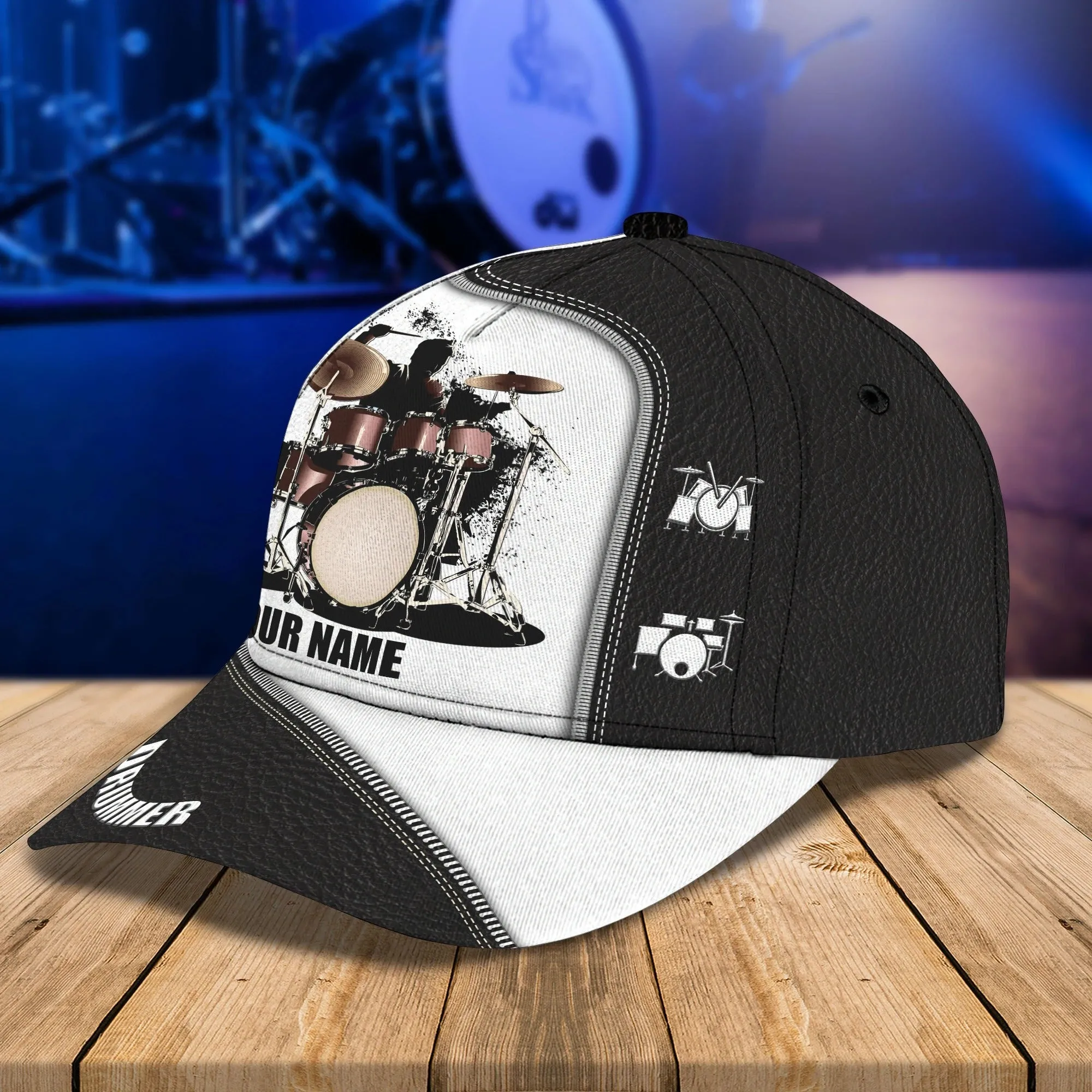 Personalized 3D Full Print Drum Cap Hat, To My Husband Drummer Gift, To My Boy Drummer, Drummer Cap Hat