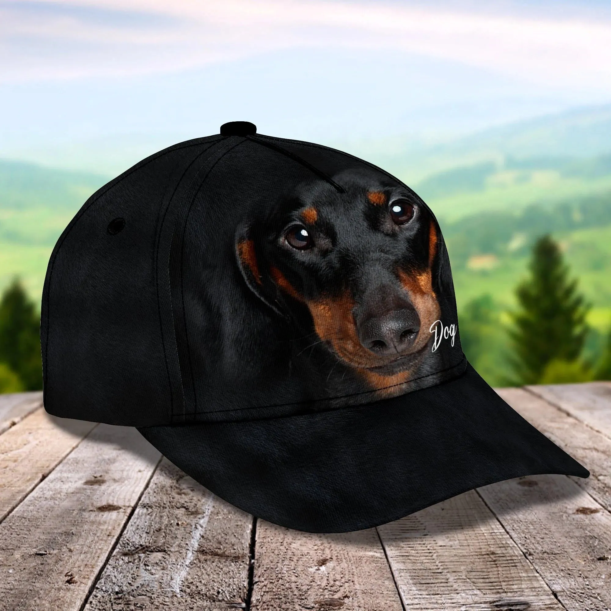 Personalized Baseball Dachshund Cap Hat For Dog Lover, 3D Full Print Dachshund Dog Cap Hat