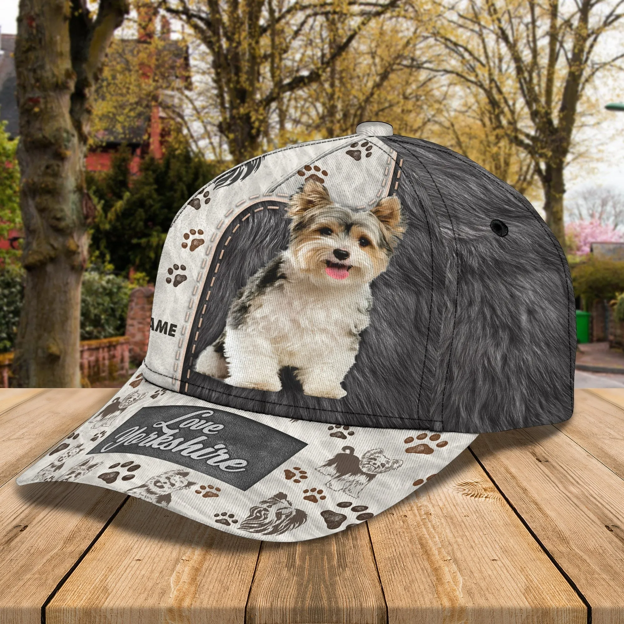 Personalized Baseball Yorkshire Cap Hat For Dog Lover, 3D Full Print Yorkshire Dog Cap Hat