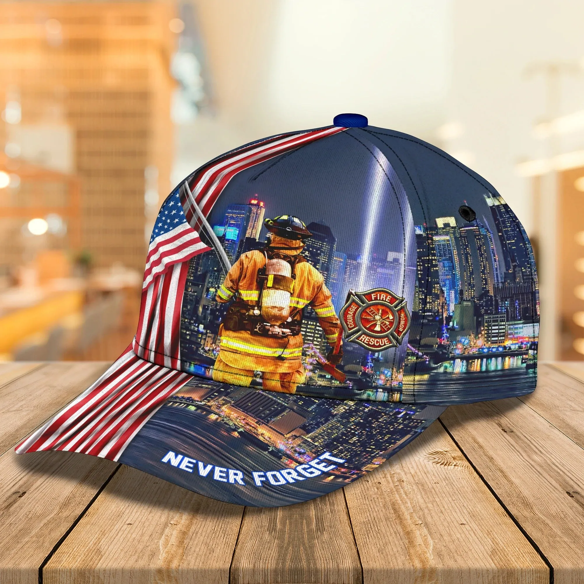 Personalized Classic Cap Firefighter Eagle For Men And Woman, Baseball 3D Firefighter Cap Hat