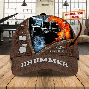 Personalized Drum Baseball Cap For Man And Woman, Birthday Present To Drummer, Drummer Summer Cap Hat