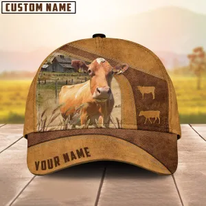 Personalized Name Guernsey Cattle Cap, Cattle Hat, Farm Baseball Hat, Cap Hat For Farmer Farm Lover