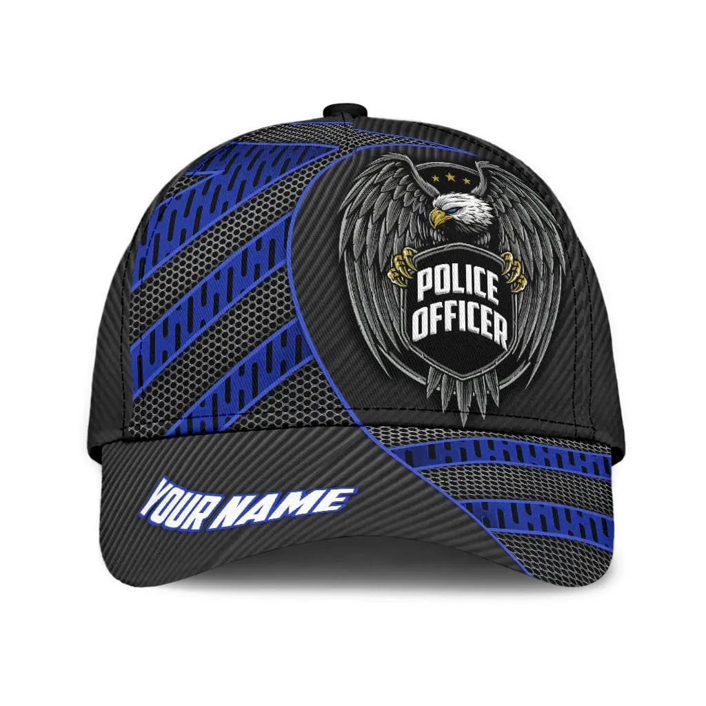 Personalized Police Badge Cap, Police Officer Hat for Police Birthday Gift 3D Baseball Cap