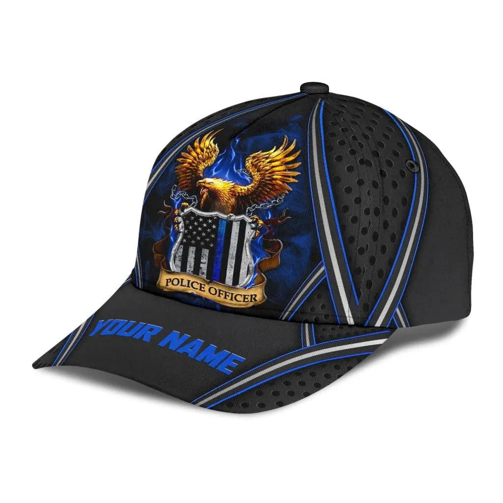 Personalized Police Badge Cap, Police Officer Hat for Police Birthday Gift 3D Baseball Cap