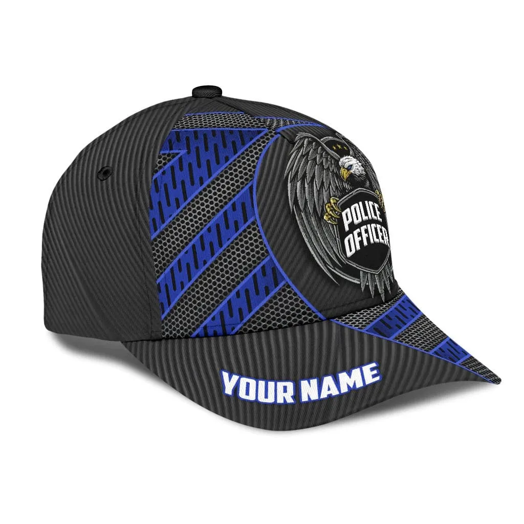 Personalized Police Badge Cap, Police Officer Hat for Police Birthday Gift 3D Baseball Cap