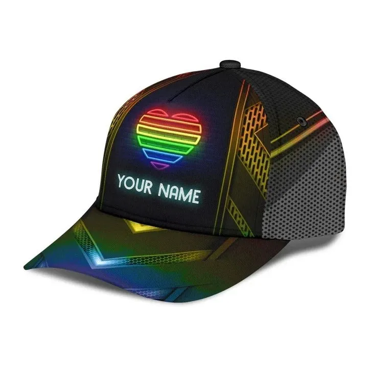 Personalized Pride Baseball Cap With Name, Same Love Same Right Lgbt Printing Baseball Cap Hat