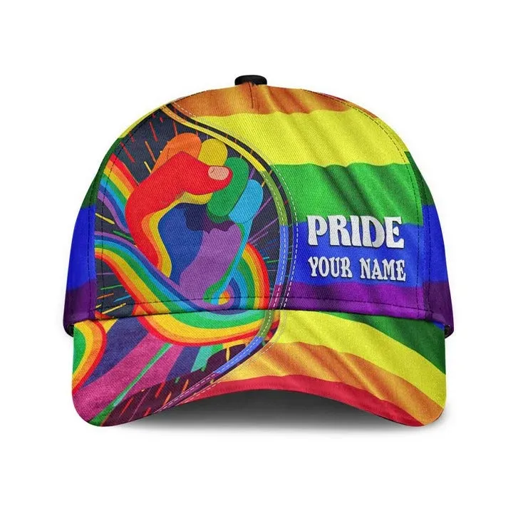 Personalized Pride Baseball Cap With Name, Same Love Same Right Lgbt Printing Baseball Cap Hat