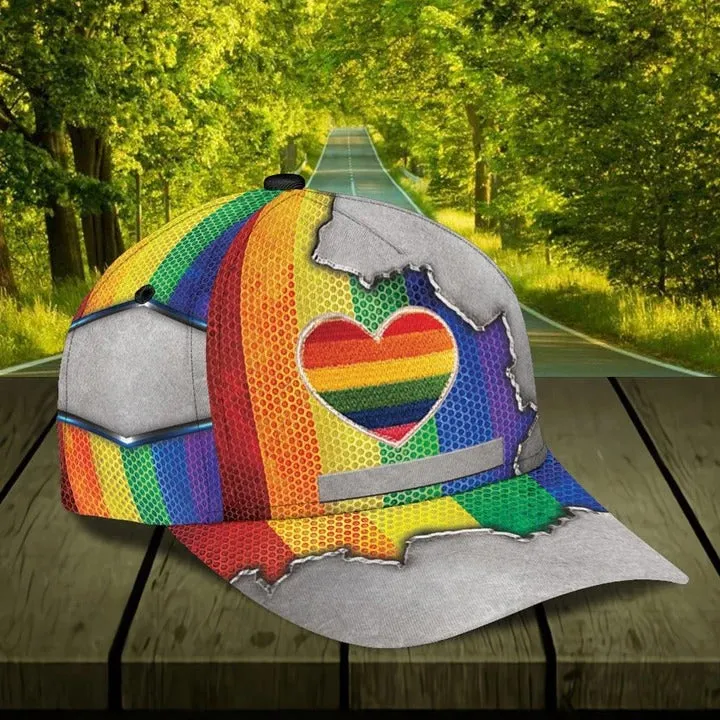 Personalized Pride Baseball Cap With Name, Same Love Same Right Lgbt Printing Baseball Cap Hat