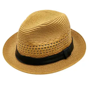 Peter Grimm Carson - Straw Fedora Hat