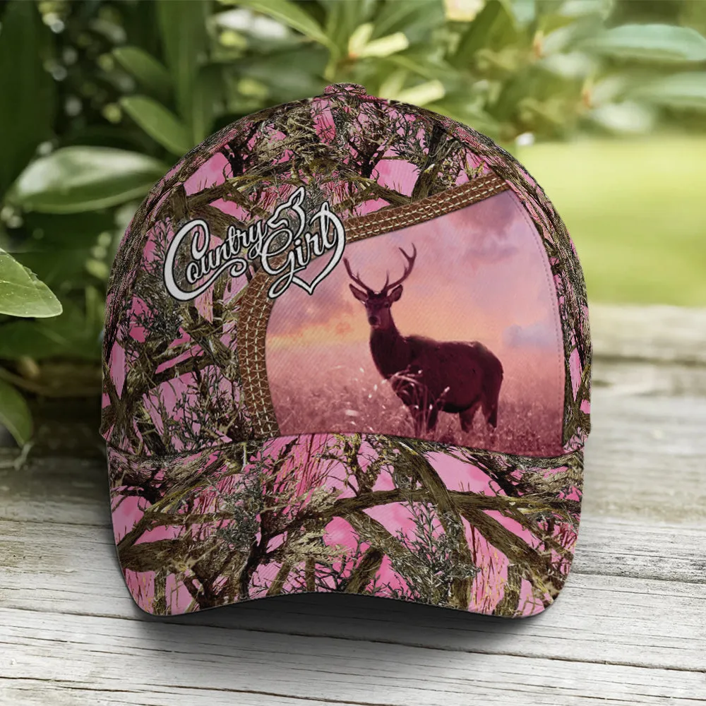 Pink Camouflaged Deer Hunting Baseball Cap Coolspod