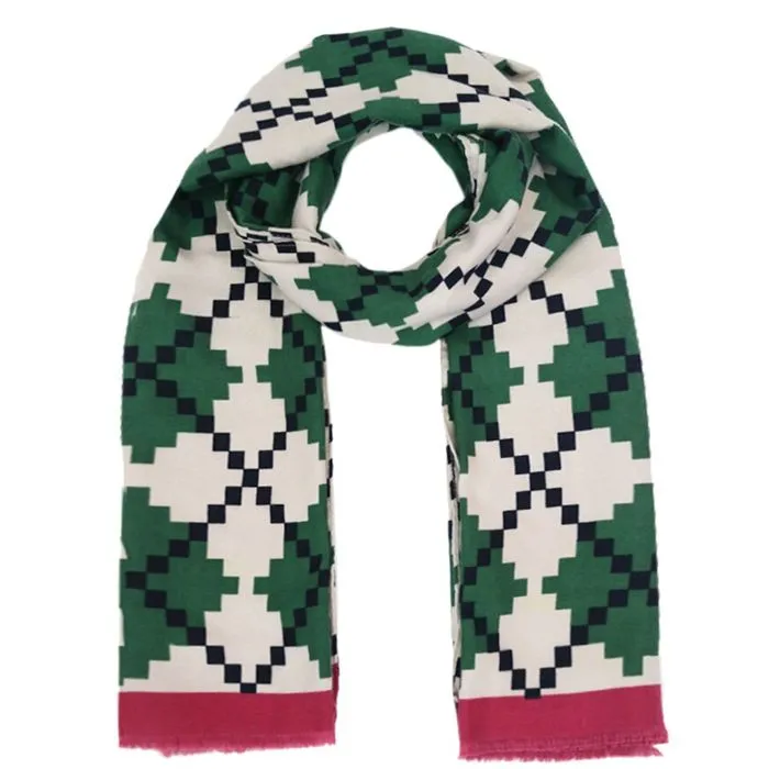 Pixel Argyle Scarf