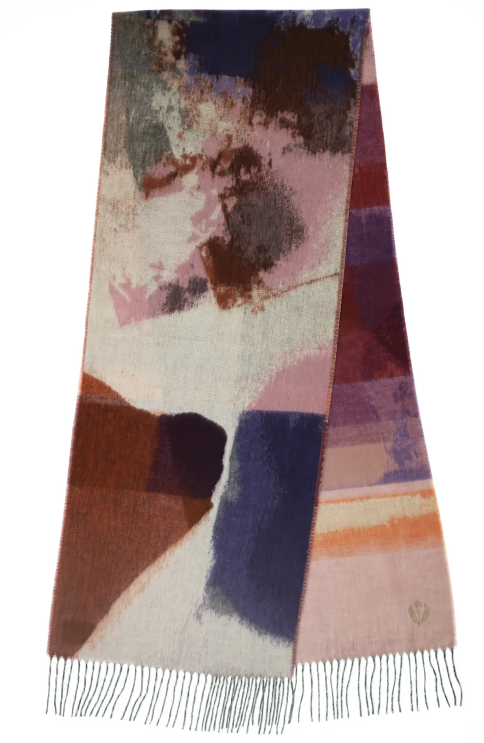 Plum Abstract Cashmink Scarf