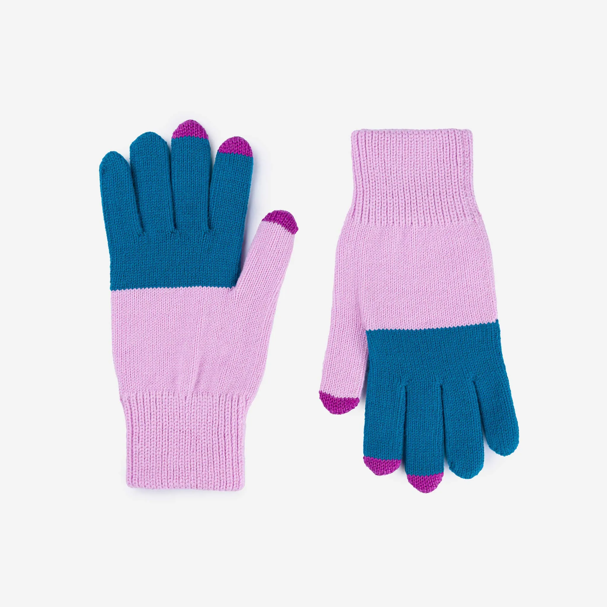 Poppy Magenta Knit Touchscreen Gloves