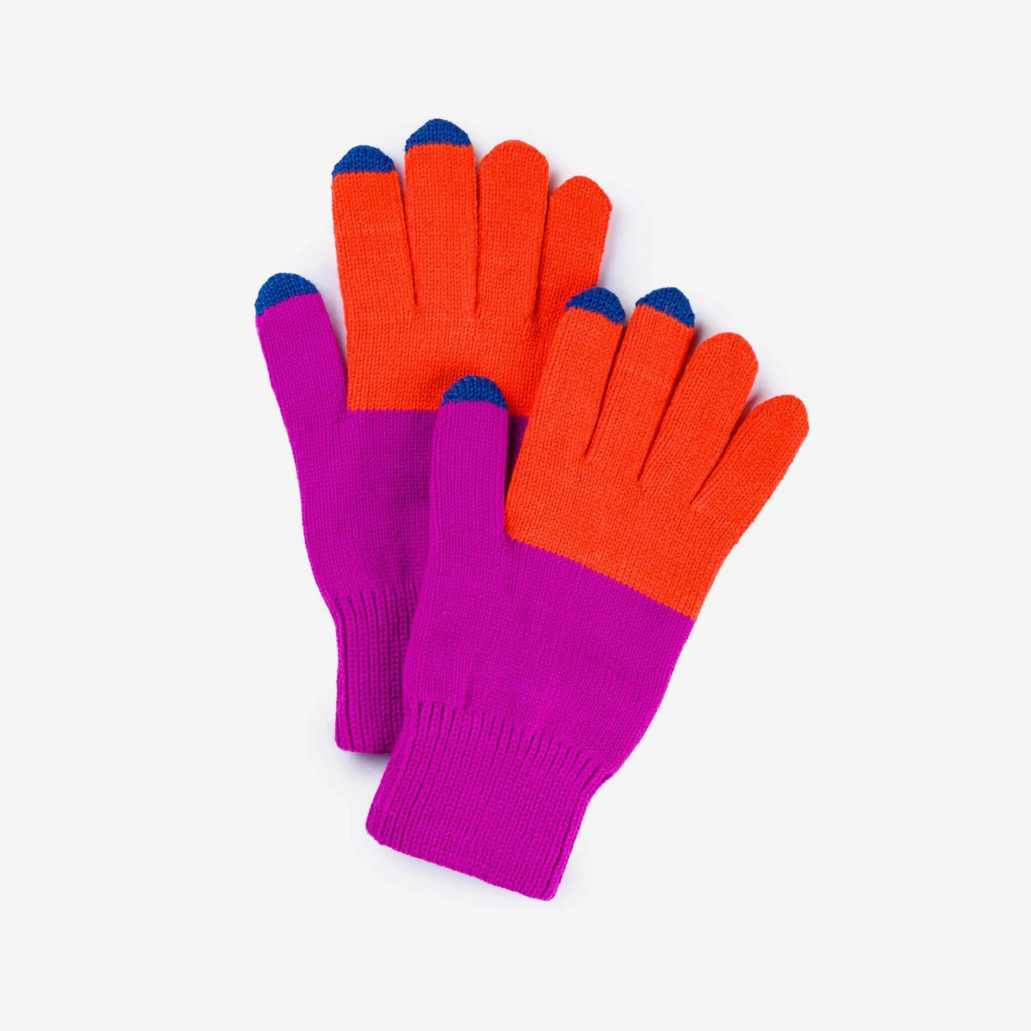 Poppy Magenta Knit Touchscreen Gloves