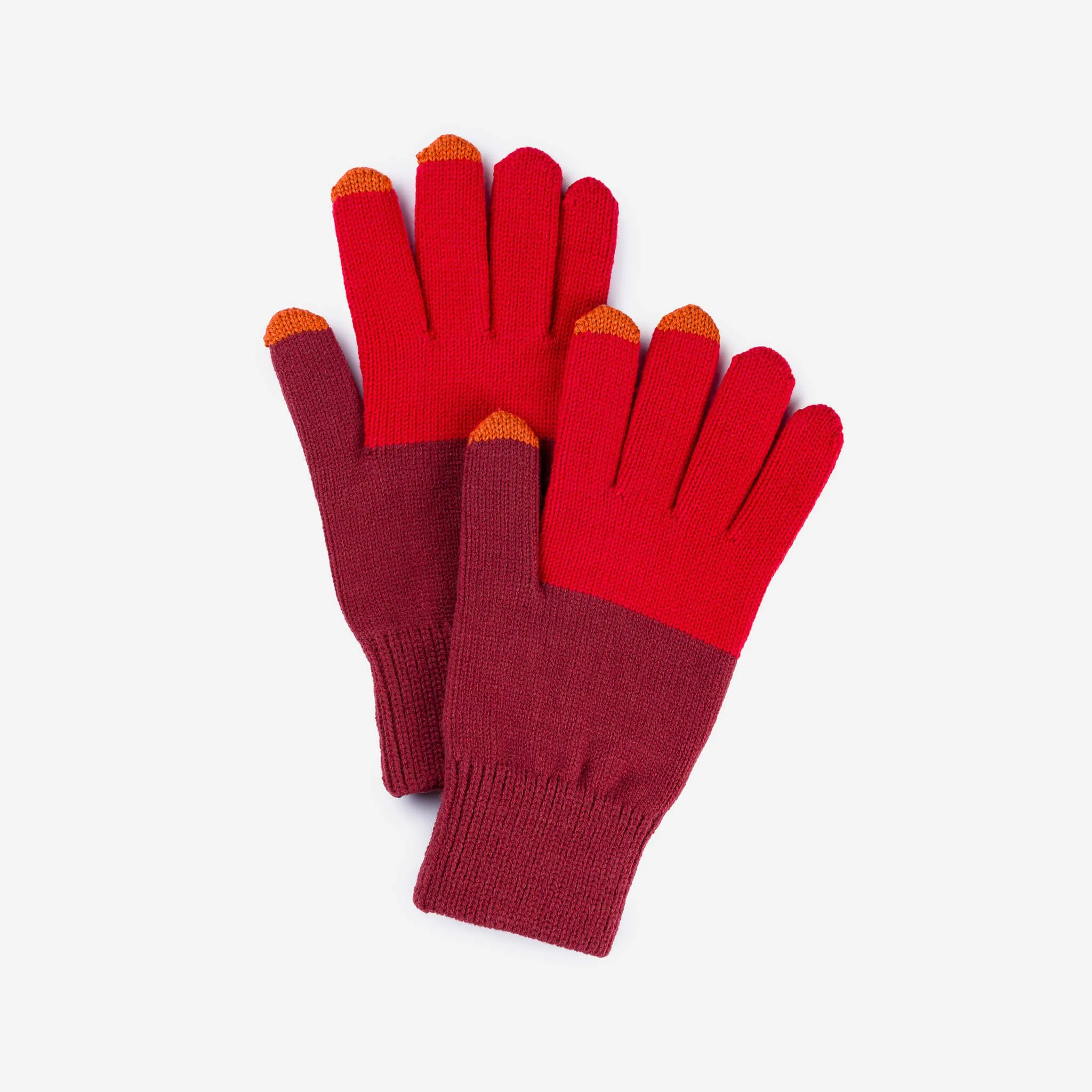 Poppy Magenta Knit Touchscreen Gloves