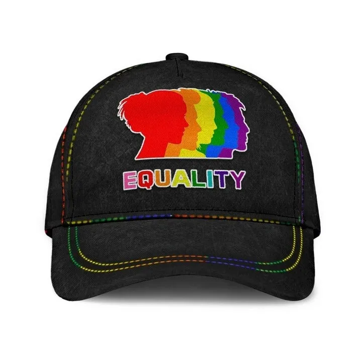 Pride Baseball 3D Cap, All For Love Biker LGBT Printing Baseball Cap Hat, 3D Printed Lgbt Hat