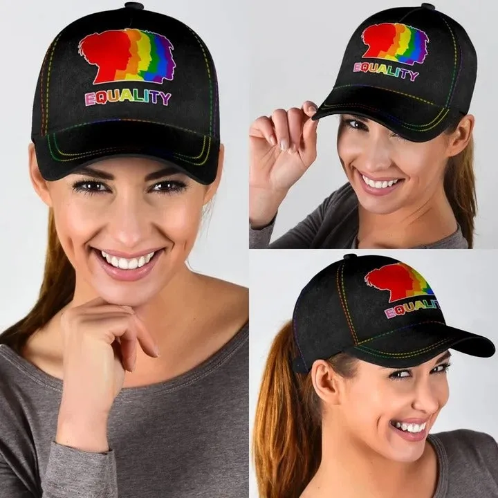 Pride Baseball 3D Cap, All For Love Biker LGBT Printing Baseball Cap Hat, 3D Printed Lgbt Hat