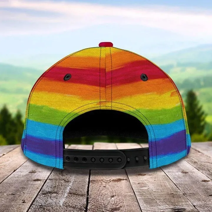 Pride Baseball 3D Cap, All For Love Biker LGBT Printing Baseball Cap Hat, 3D Printed Lgbt Hat