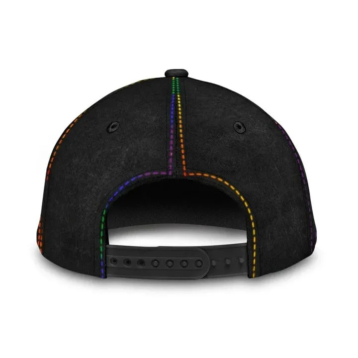 Pride Baseball 3D Cap, All For Love Biker LGBT Printing Baseball Cap Hat, 3D Printed Lgbt Hat