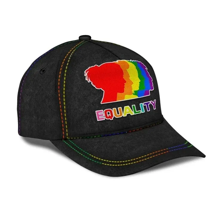 Pride Baseball 3D Cap, All For Love Biker LGBT Printing Baseball Cap Hat, 3D Printed Lgbt Hat