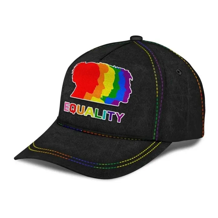 Pride Baseball 3D Cap, All For Love Biker LGBT Printing Baseball Cap Hat, 3D Printed Lgbt Hat