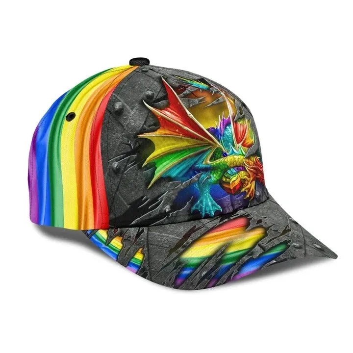 Pride Baseball Cap, Stop Hate Bright Color LGBT Printing Baseball 3D Cap Hat