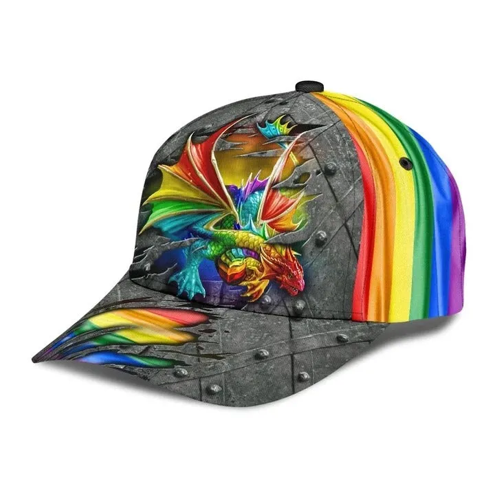 Pride Baseball Cap, Stop Hate Bright Color LGBT Printing Baseball 3D Cap Hat