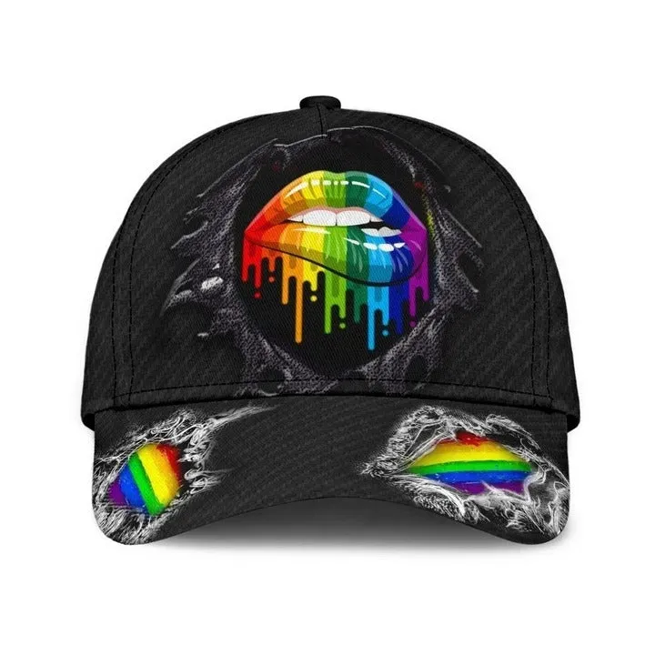 Pride Cap For Lesbian, Gaymer Gifts, Skull Warrior Rainbow Lgbt Printing Baseball Cap Hat