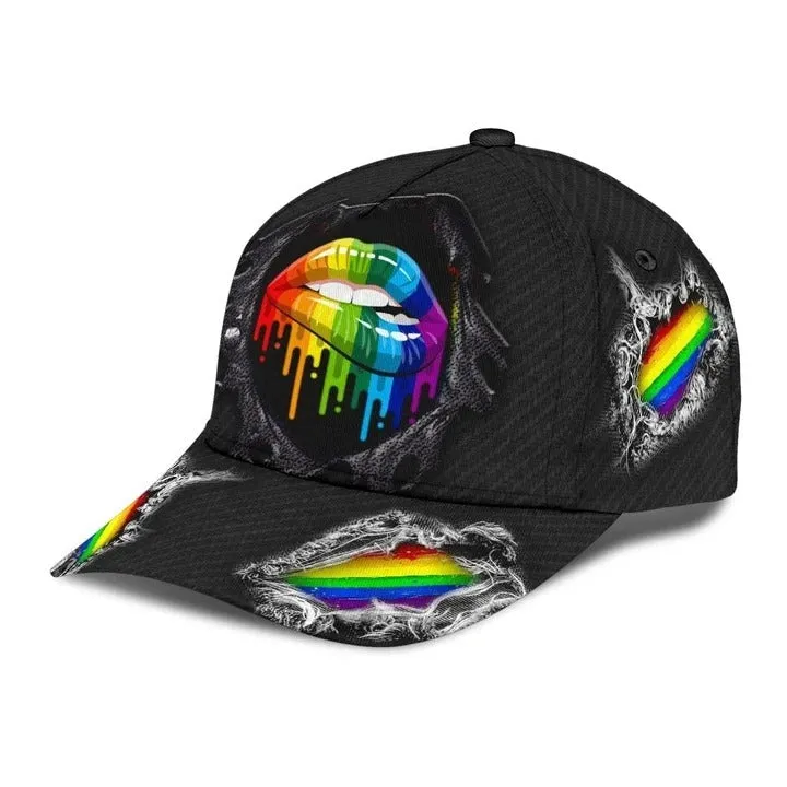 Pride Cap For Lesbian, Gaymer Gifts, Skull Warrior Rainbow Lgbt Printing Baseball Cap Hat