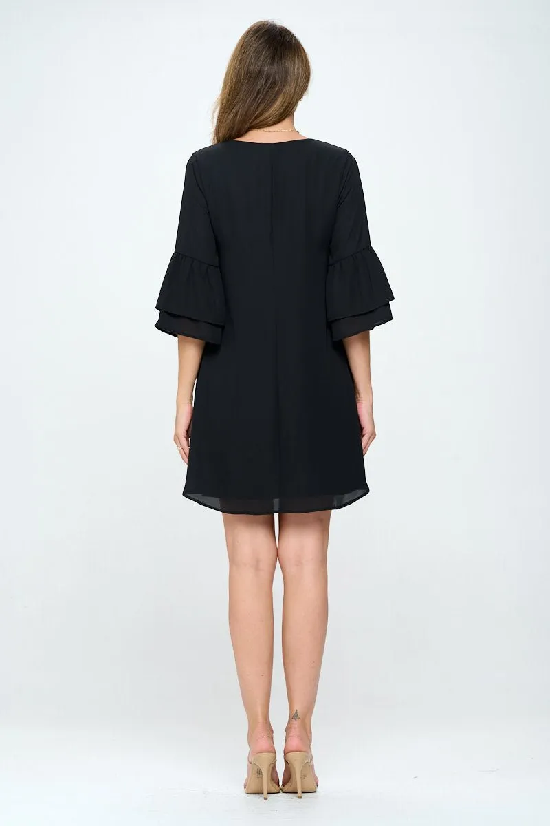 Rebecca Tiered Bell Sleeve Dress