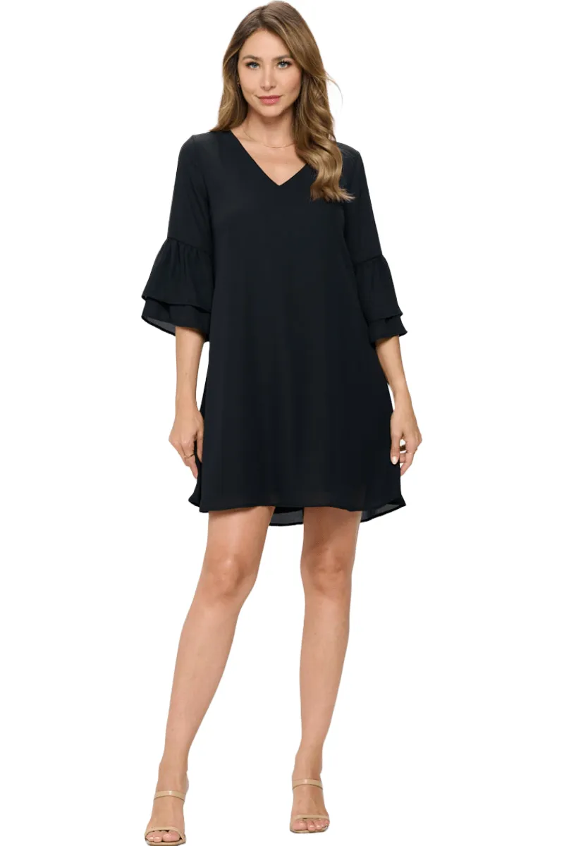 Rebecca Tiered Bell Sleeve Dress