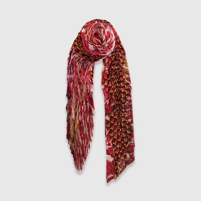 Redpoll Cinch-Pleated Scarf