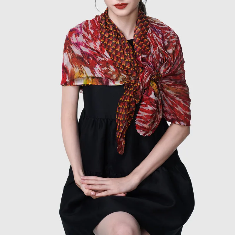 Redpoll Cinch-Pleated Scarf