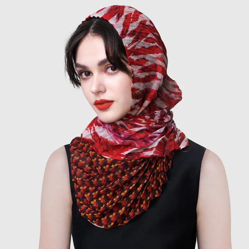 Redpoll Cinch-Pleated Scarf